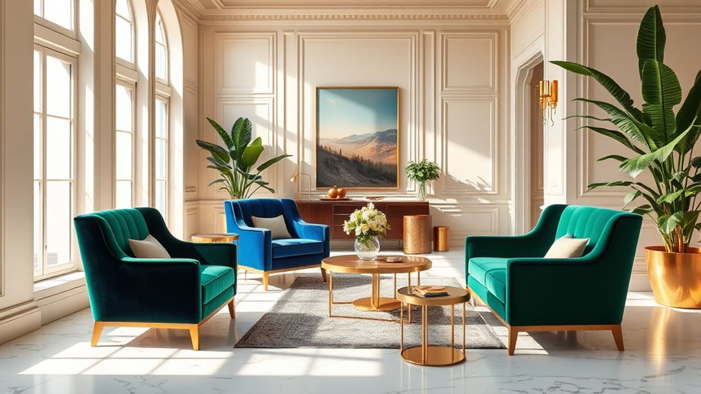 vibrant colors with neutrals