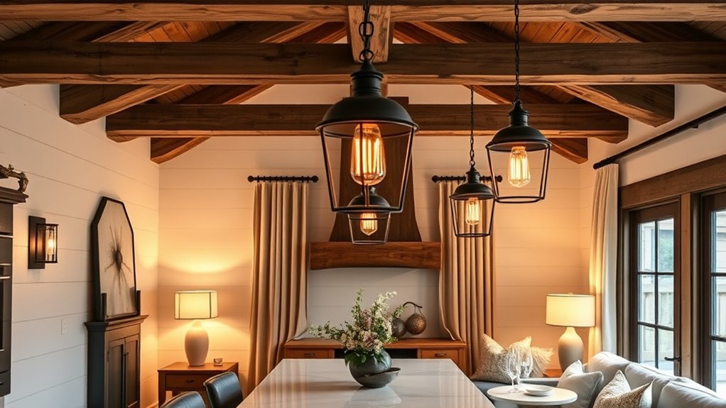 vintage lighting creates warmth