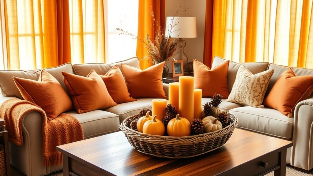 warm autumn inspired home decor