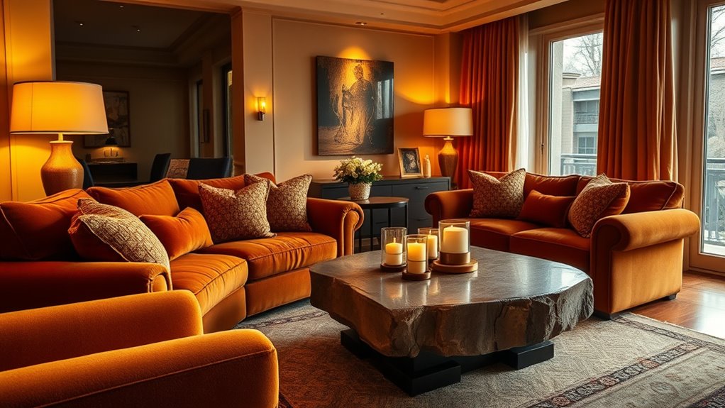 warm earth tones create calm