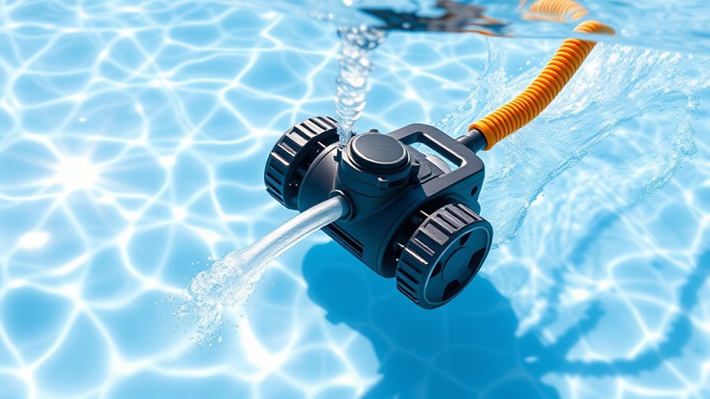 water powered efficient pool cleaning