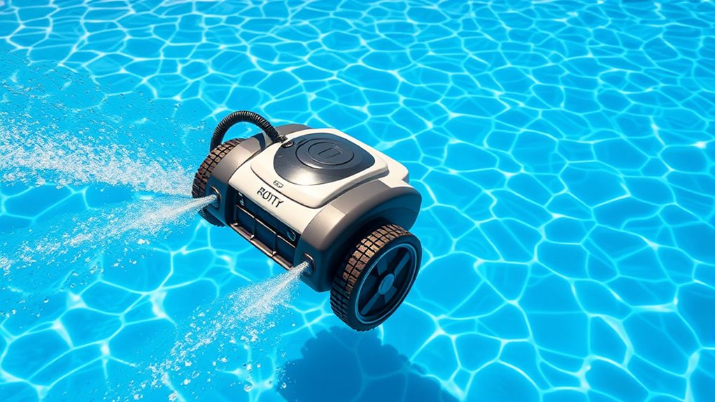 water pressure drives cleaning
