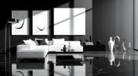 black and white modern decor