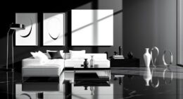 black and white modern decor