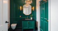bold small bathroom decor