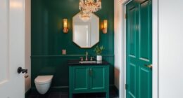 bold small bathroom decor