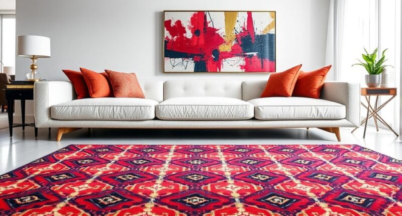 change rugs art room