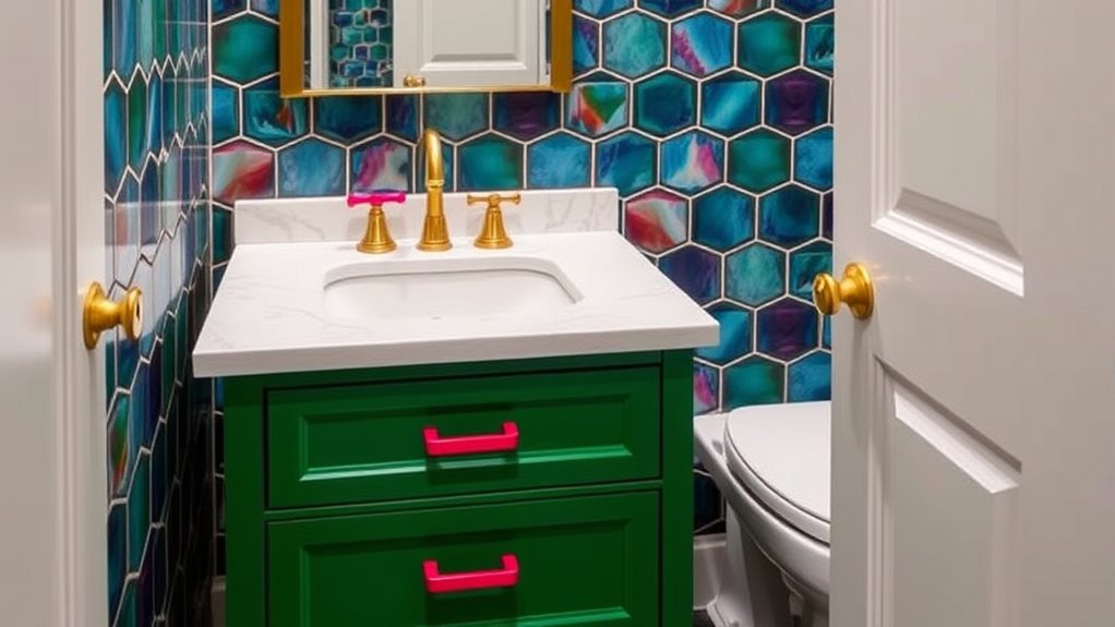 colorful hardware accents