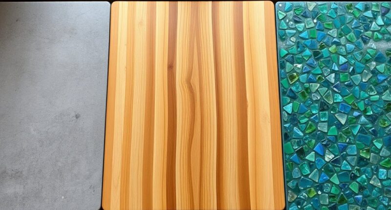concrete wood glass