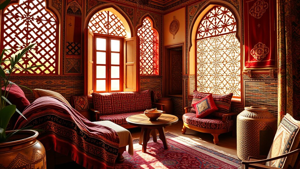 decorate with layered moroccan textiles