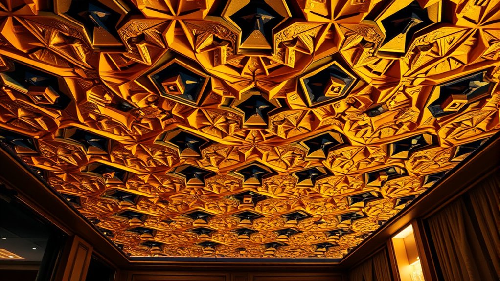 dimensional textured ceiling designs