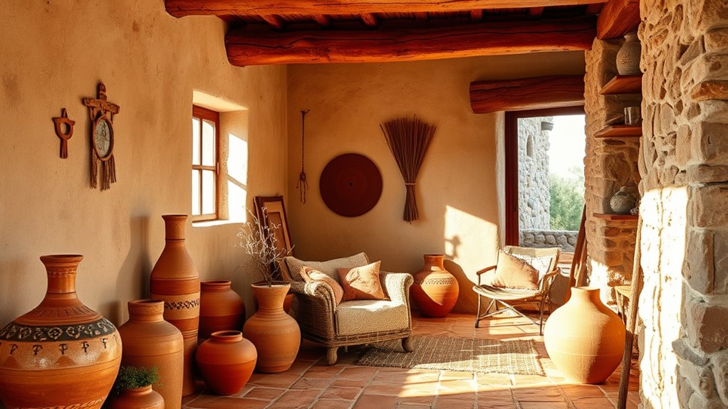 earthy tones and desert accents