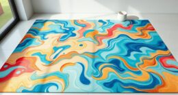 elegant abstract silk rugs