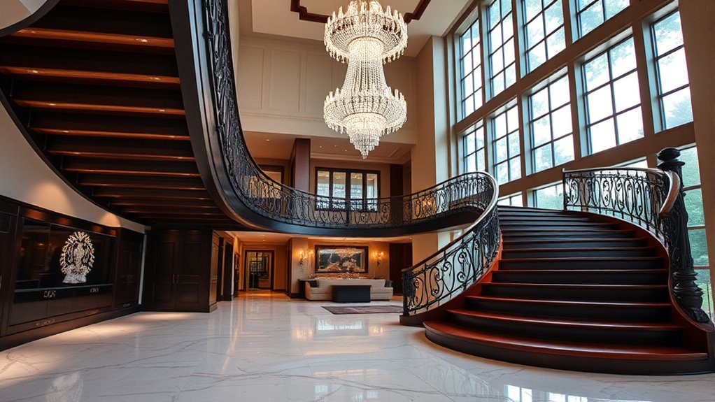 elegant architectural staircase details