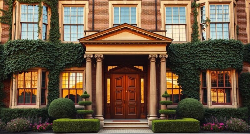 elegant british manor architecture