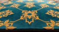 elegant geometric silk rugs