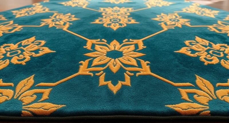 elegant geometric silk rugs