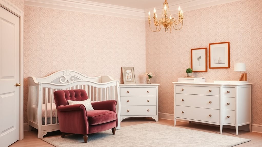 elegant muted nursery colors