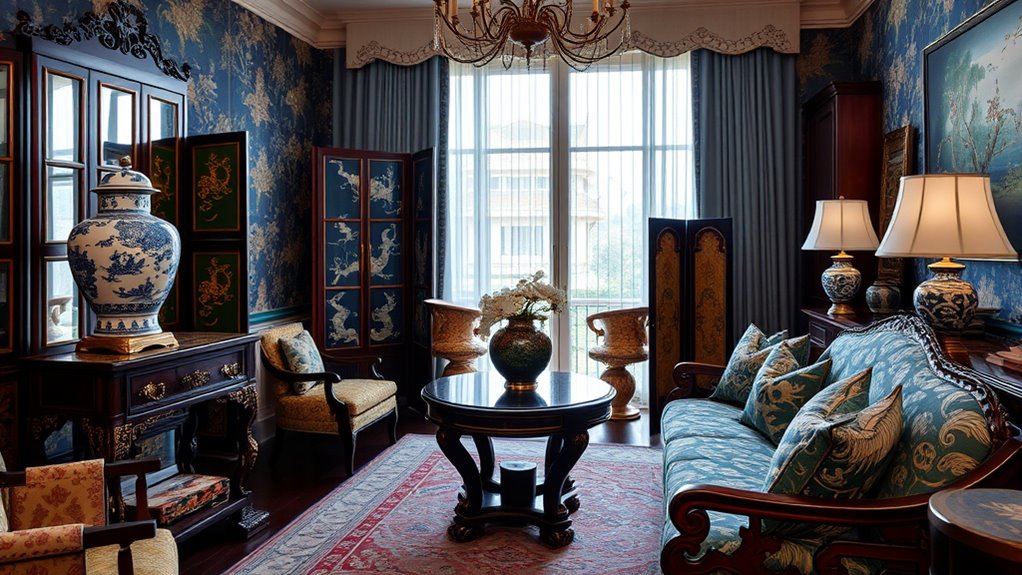 elegant porcelain inspired spaces