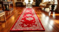 elegant red silk runner carpets