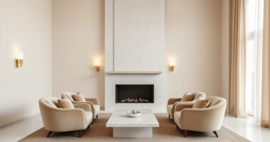 elegant single color interior design