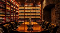 elegant wine display area