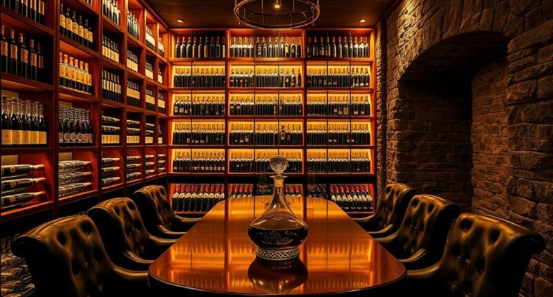 elegant wine display area