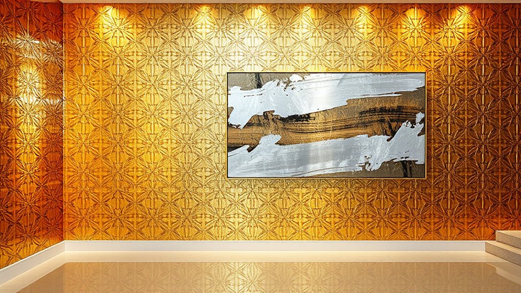 glamorous metallic wall accents