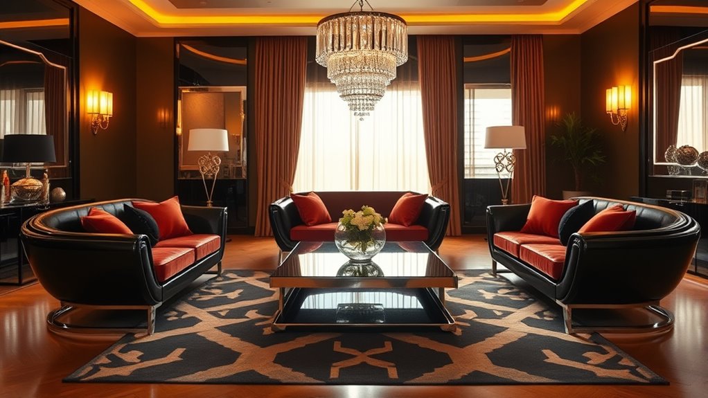 glamorous vintage hollywood interiors