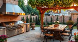 gourmet outdoor dining area