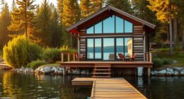 lakeside rustic modern retreat