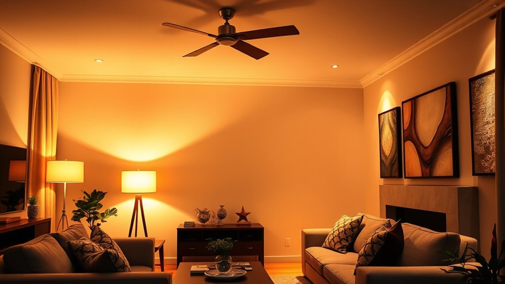 layered lighting enhances ambiance