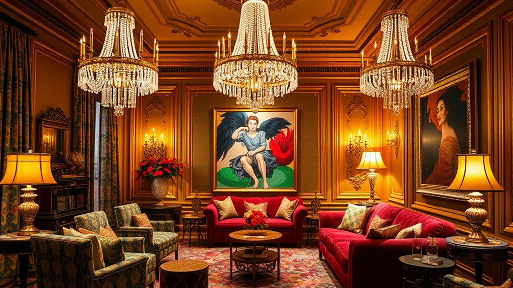 layered lighting highlights decor
