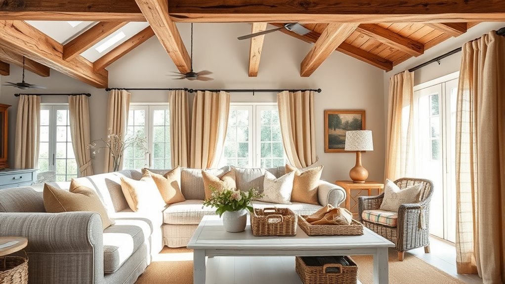 layered natural textured fabrics
