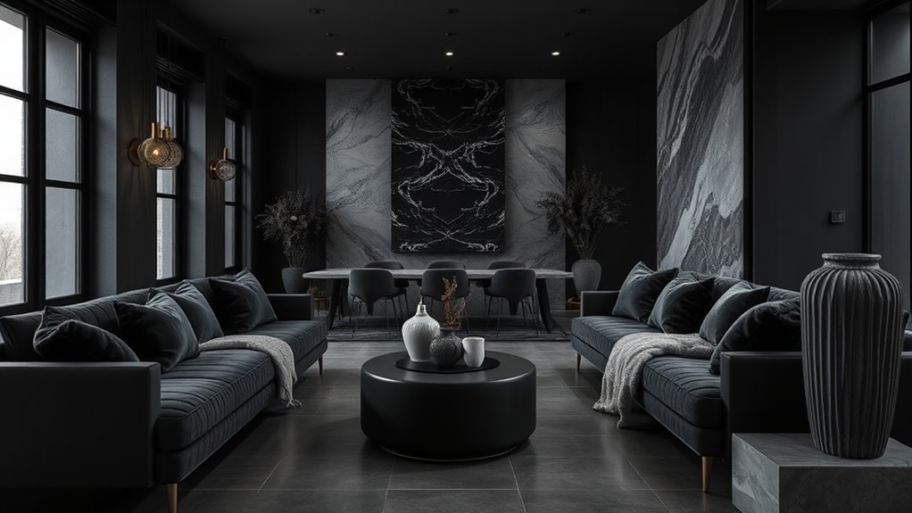 layered textures enrich monochrome spaces