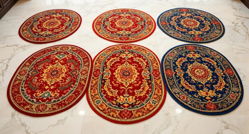 luxurious 6x9 oval silk carpets