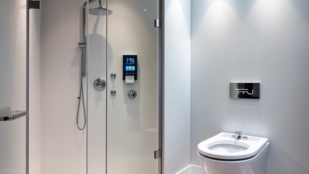 luxury shower with smart features