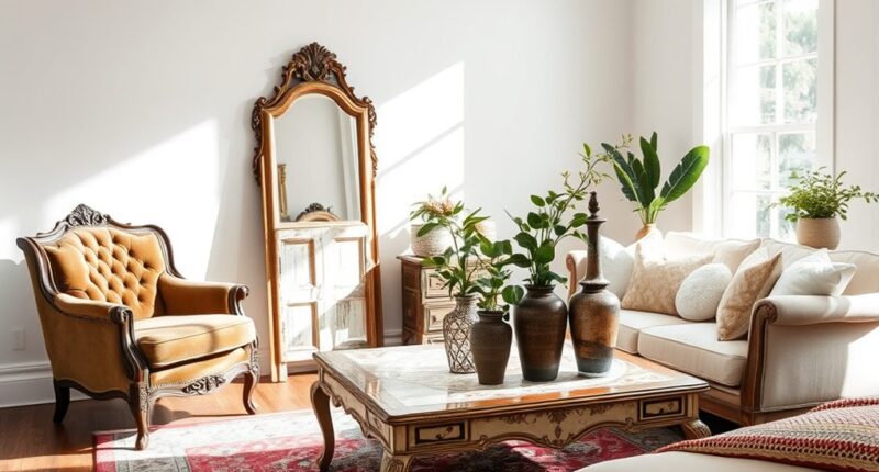 luxury thrifted decor reclaimed