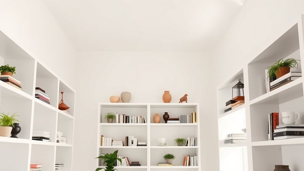 minimize clutter embrace open shelving