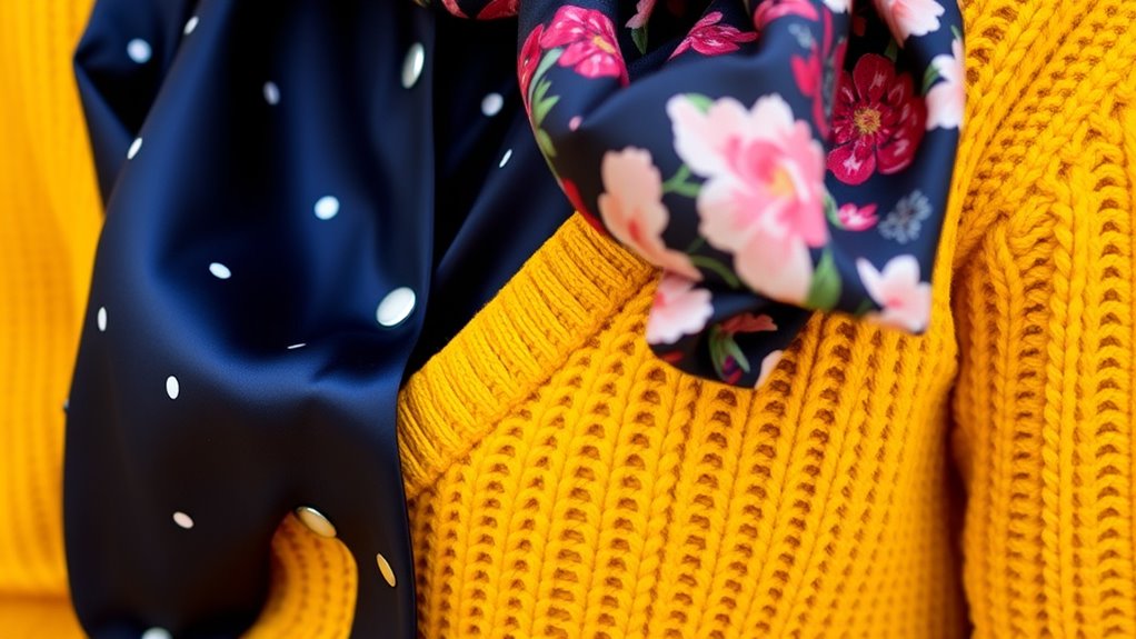mix patterns with texture