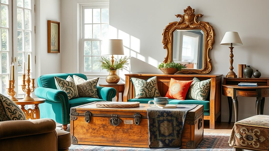 mix vintage modern textures