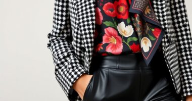 mixing prints and textures
