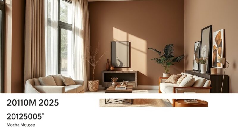 mocha mousse in interiors