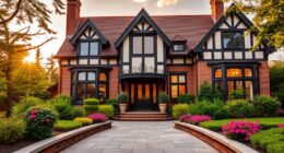 modern tudor revival home
