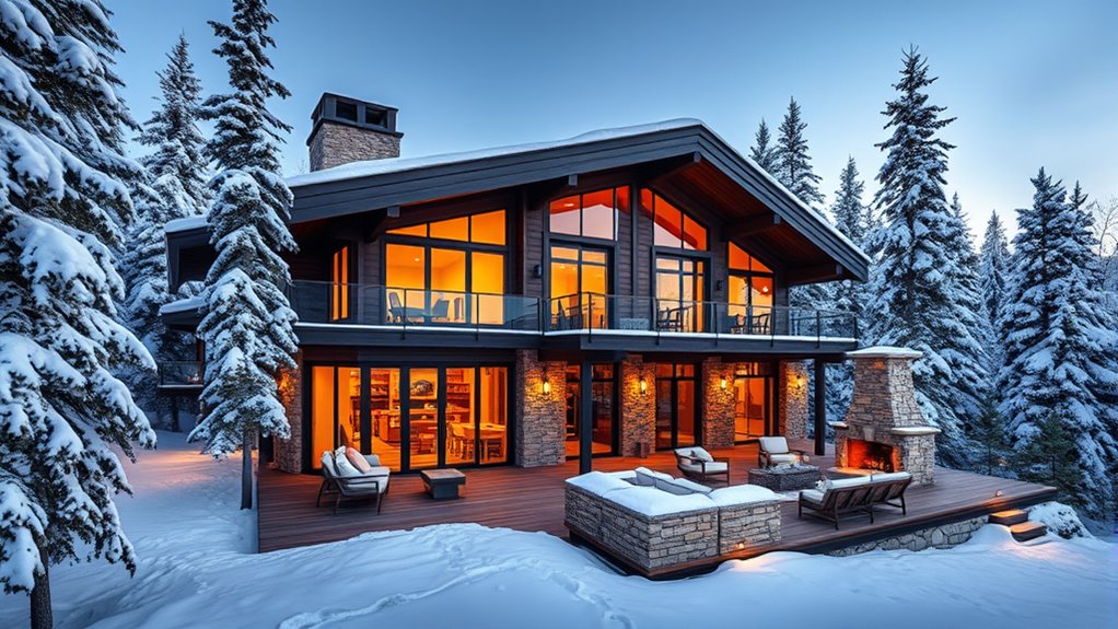 mountain view decks and fire pit