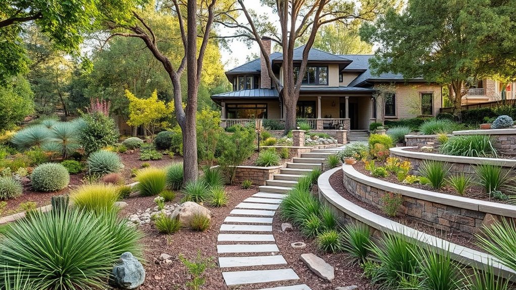 native plants and shading