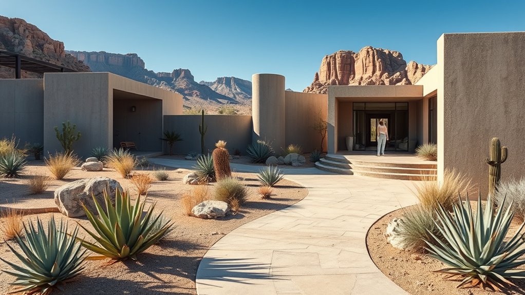 native plants and sustainable materials