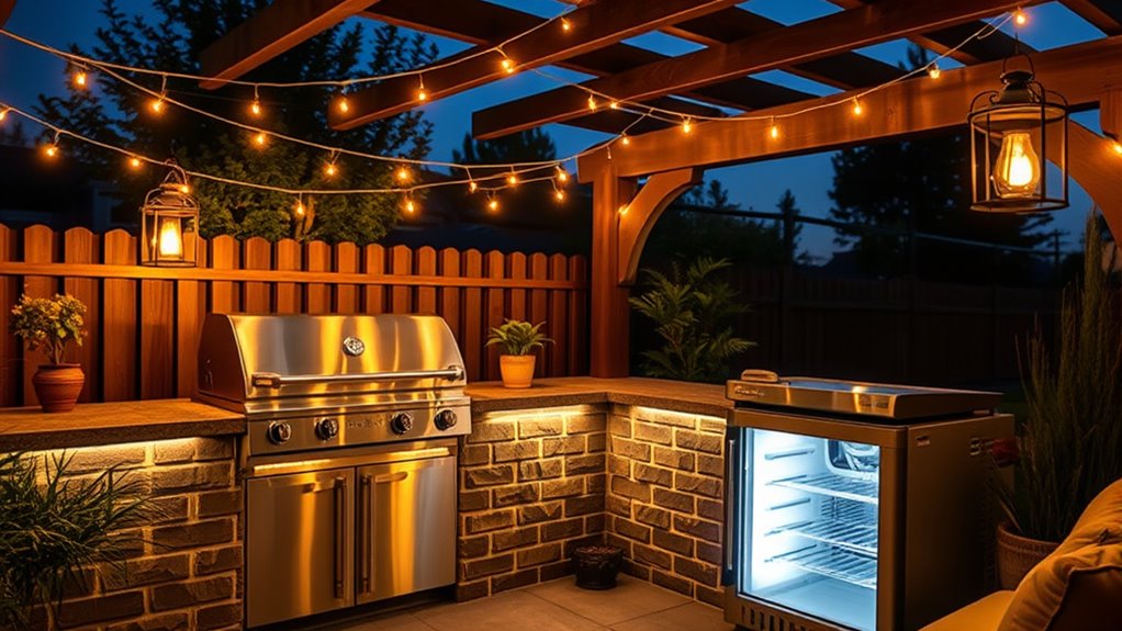 outdoor lighting creates inviting ambiance