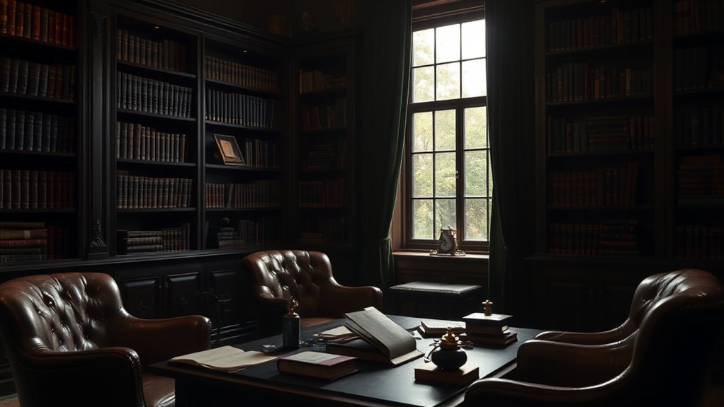 rich moody scholarly ambiance