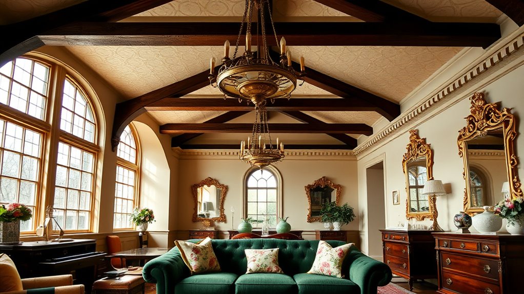 rich woodwork and fabrics